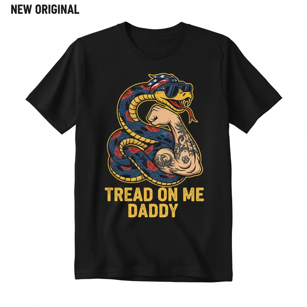 Premium Snake Tread On Me Daddy Graphic T-Shirt | Soft Cotton Tee