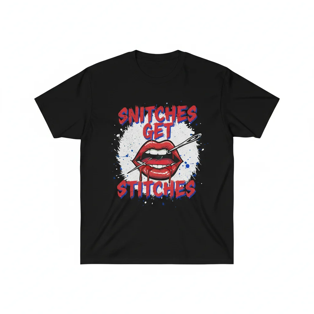 Snitches Get Stitches Streetwear Essential T-Shirt – Urban Graphic Tee