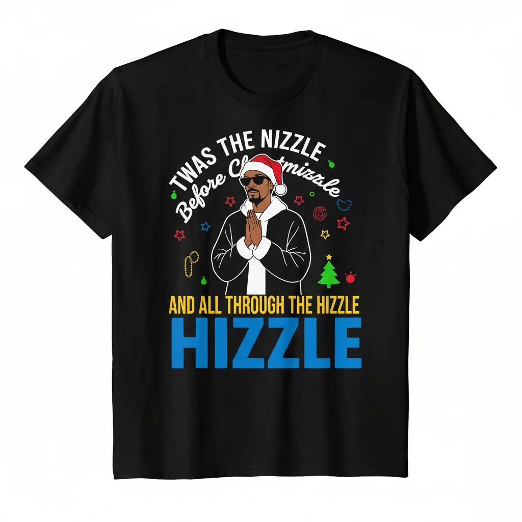 Snoop Dogg Twas The Nizzle Before Christmizzle & All Through The Hizzle Premium Tee