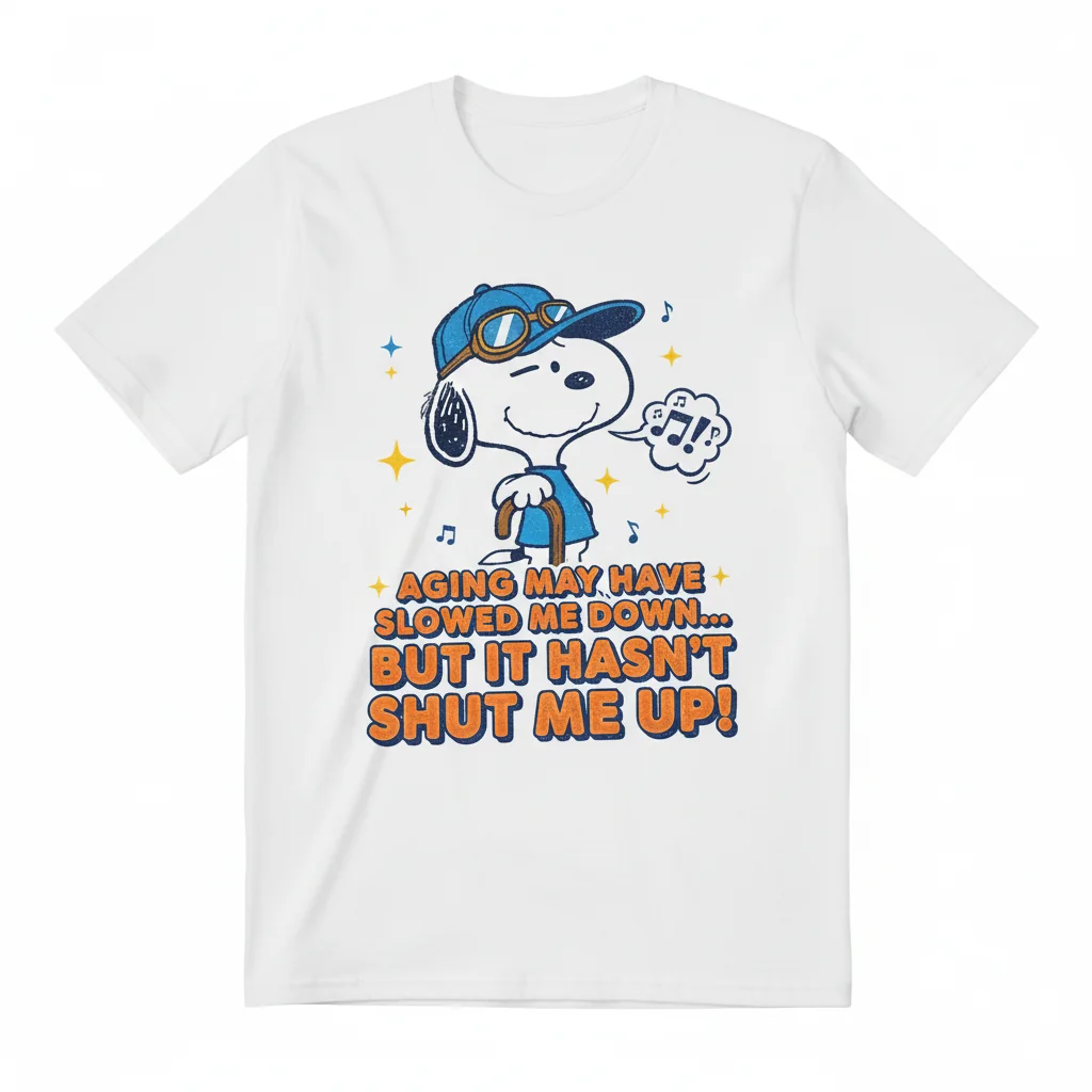 Snoopy Aging May Have Slowed Me Down But It Hasn't Shut Me Up Shirt