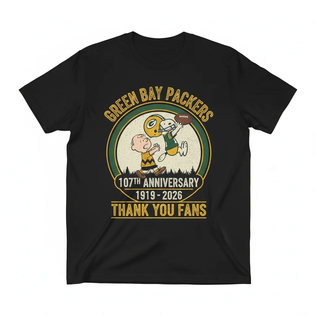 Snoopy & Charlie Brown Packers Anniversary Tee