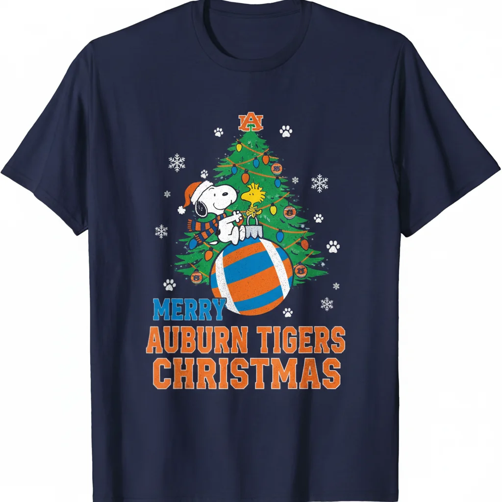 Snoopy and Friends Auburn Tigers Christmas Ornament - Fan Apparel