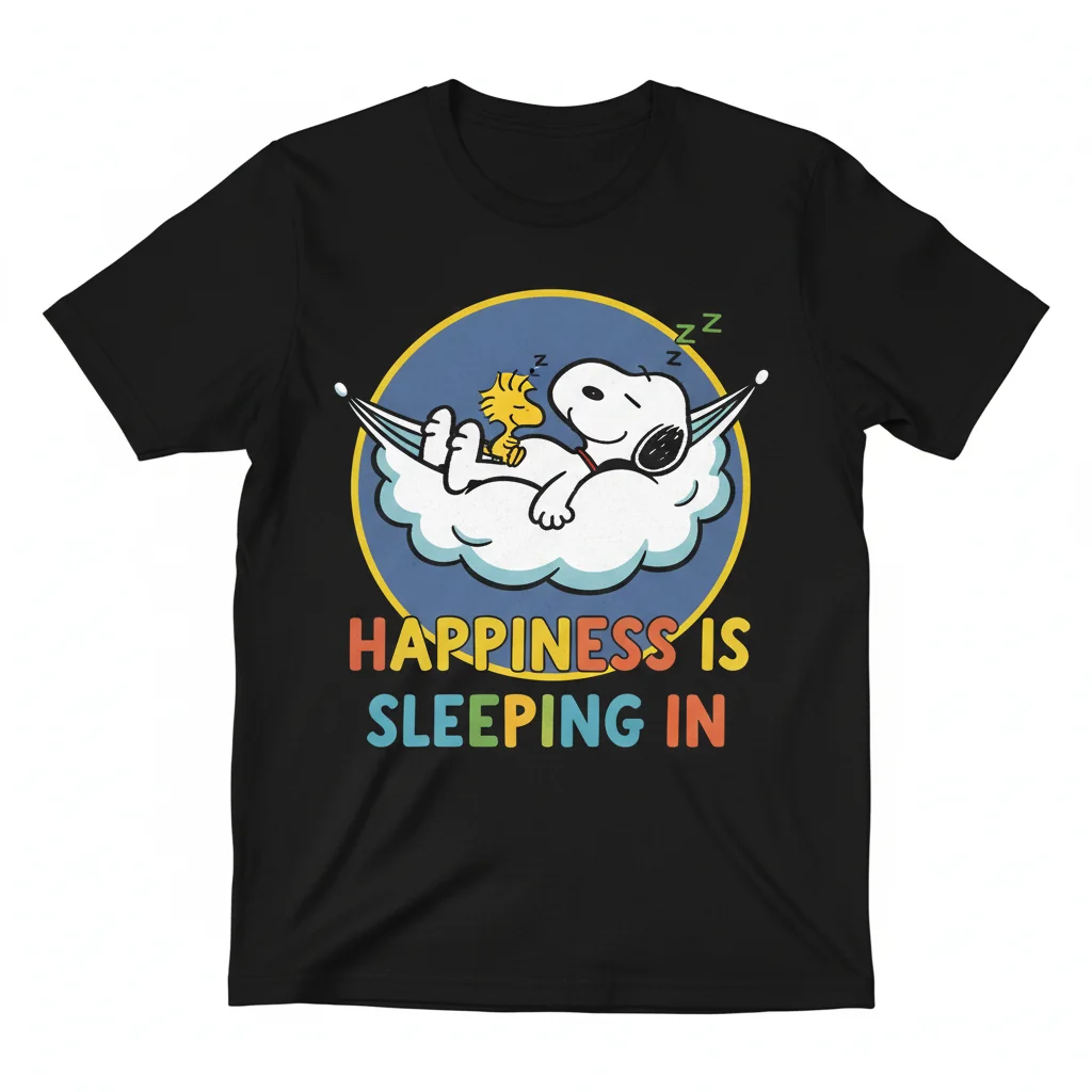 Snoopy & Woodstock Comfort Tee: Durability Meets Dreamy Design