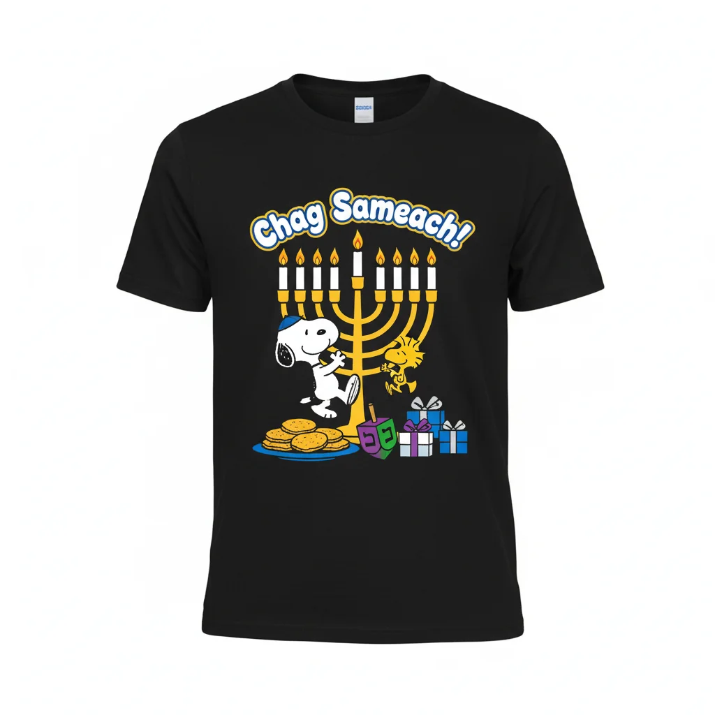 Snoopy & Woodstock Hanukkah Joy Premium Tee