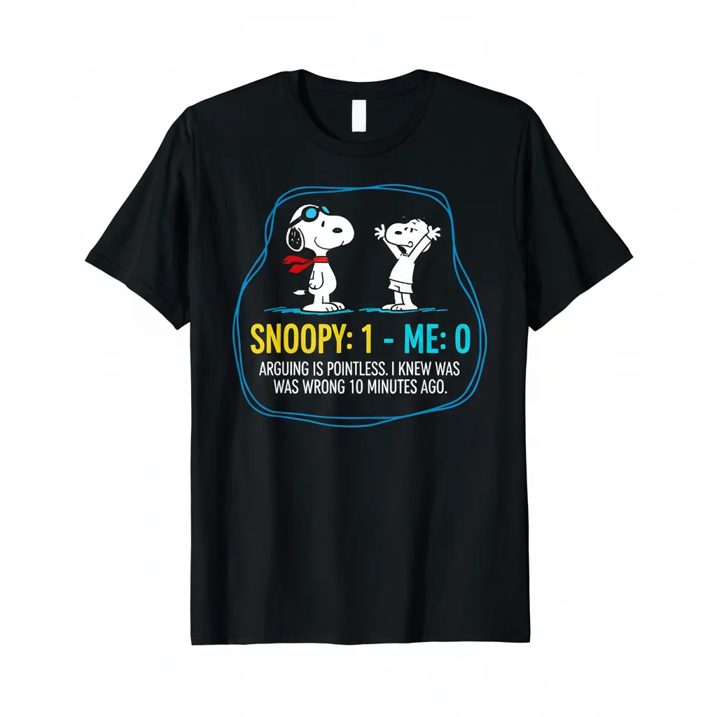 Snoopy's 'I Knew I Was Wrong' Vibe Tee