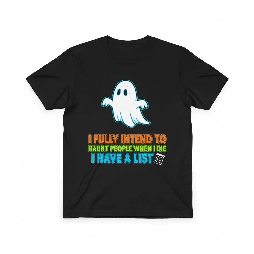 Snoopy Ghost "I Fully Intend to Haunt People" Durable Unisex Tee