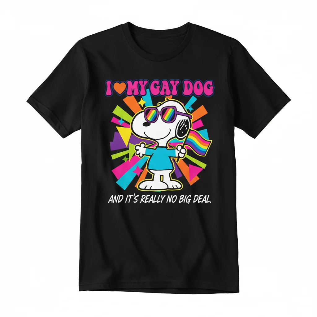 Snoopy I Love My Gay Dog Shirt - Not a Big Deal Tee