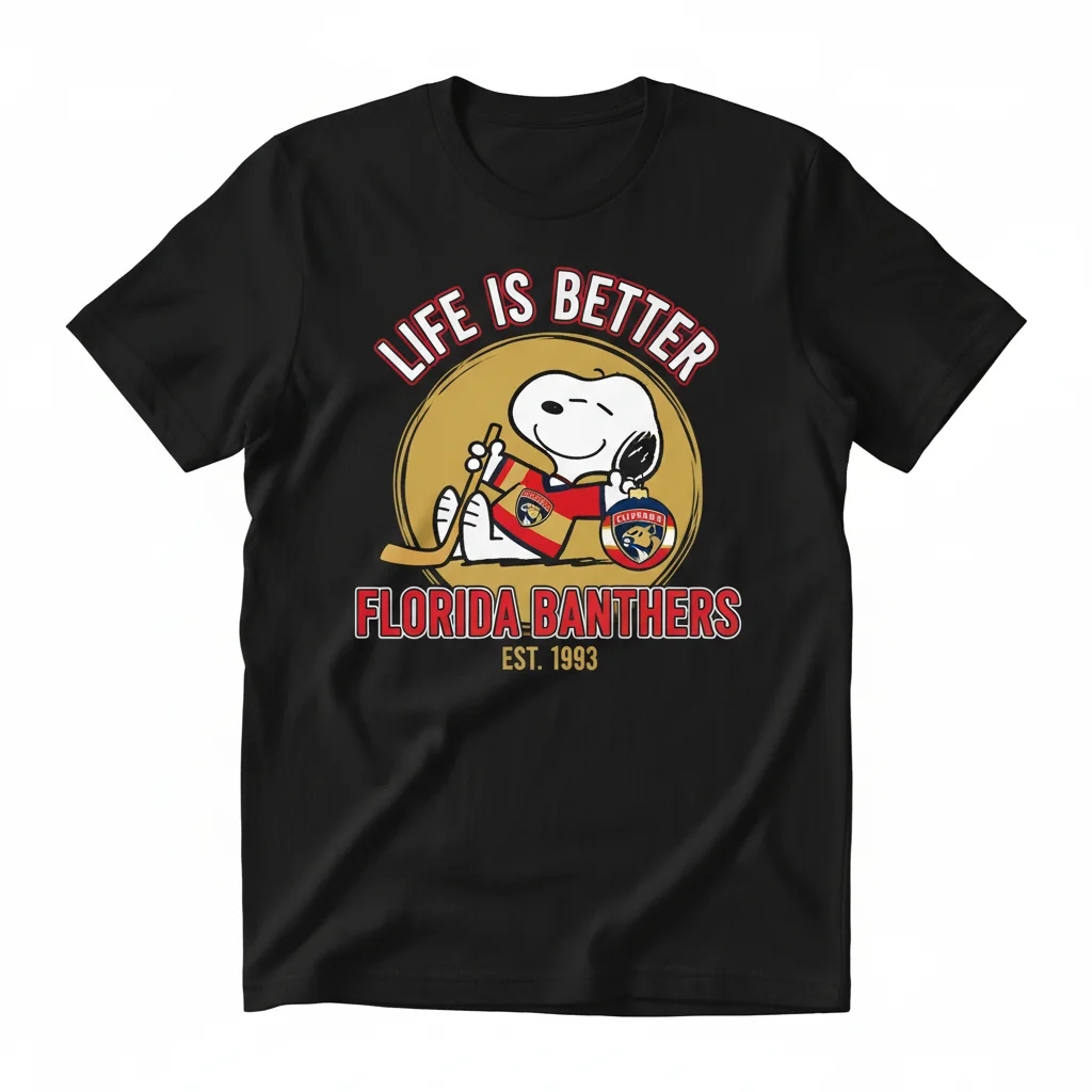 Snoopy Florida Panthers Ornament - Life is Better with NHL & Peanuts Fan Decor