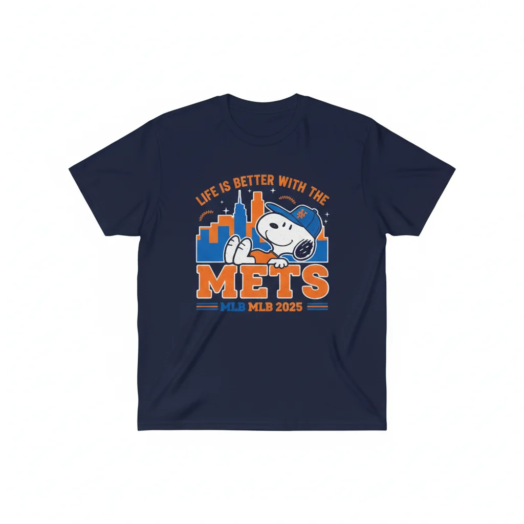 Snoopy Peanuts Life is Better with New York Mets MLB 2025 T-Shirt