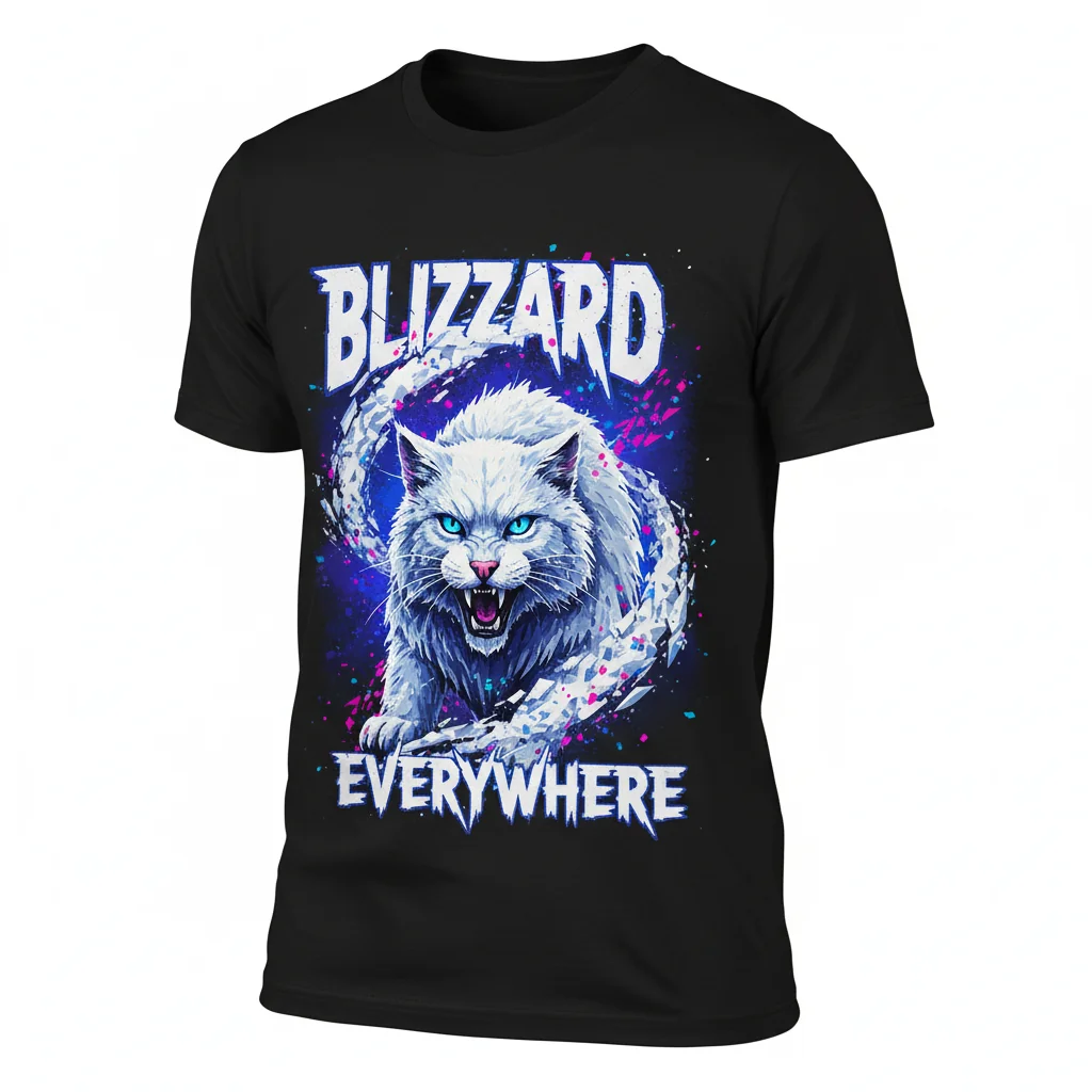Snow Cat Everywhere Tee: Unleash Your Vibe