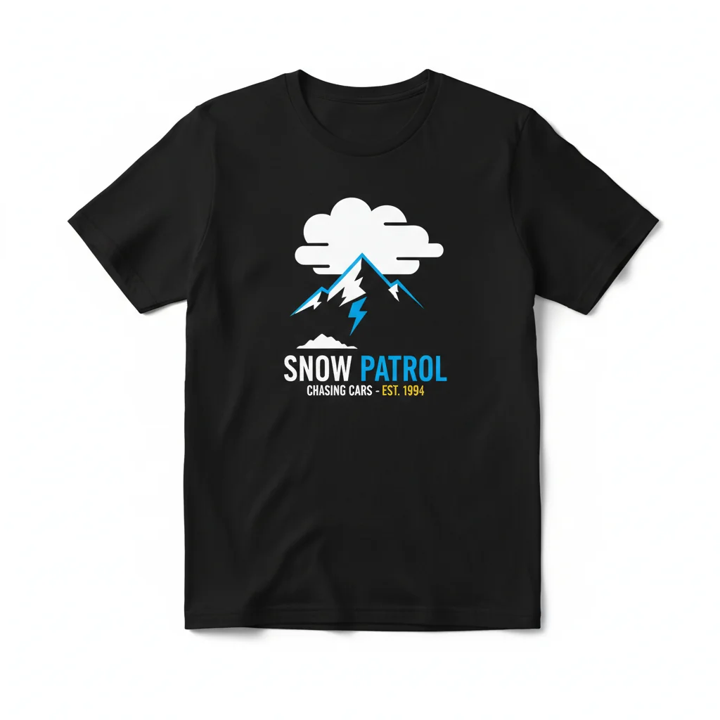 Snow Patrol Classic Men's Blank T-Shirt - Black, Size S