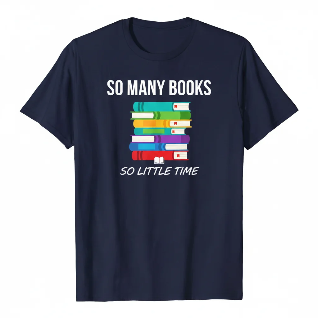 "So Many Books, So Little Time" T-Shirt for Book Lovers | Unisex Reading Tee, Bookworm Gift