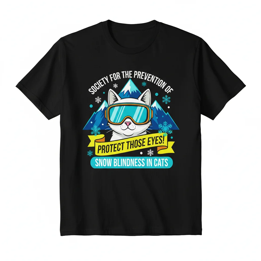 Society for the Prevention of Snow Blindness in Cats T-Shirt – Soft & Stylish