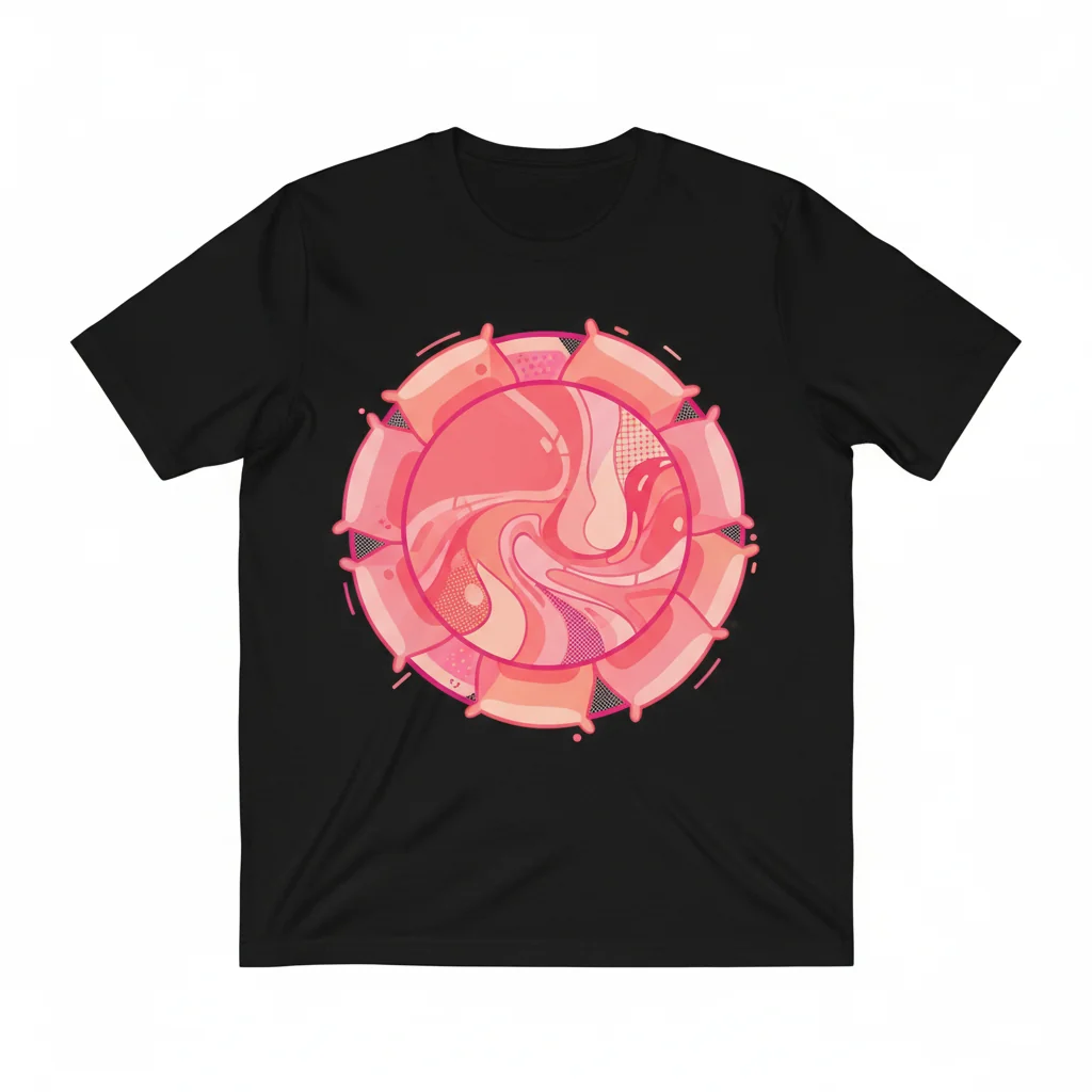 Sunset Blush Essential Tee: A Symphony of Salmon & Coral