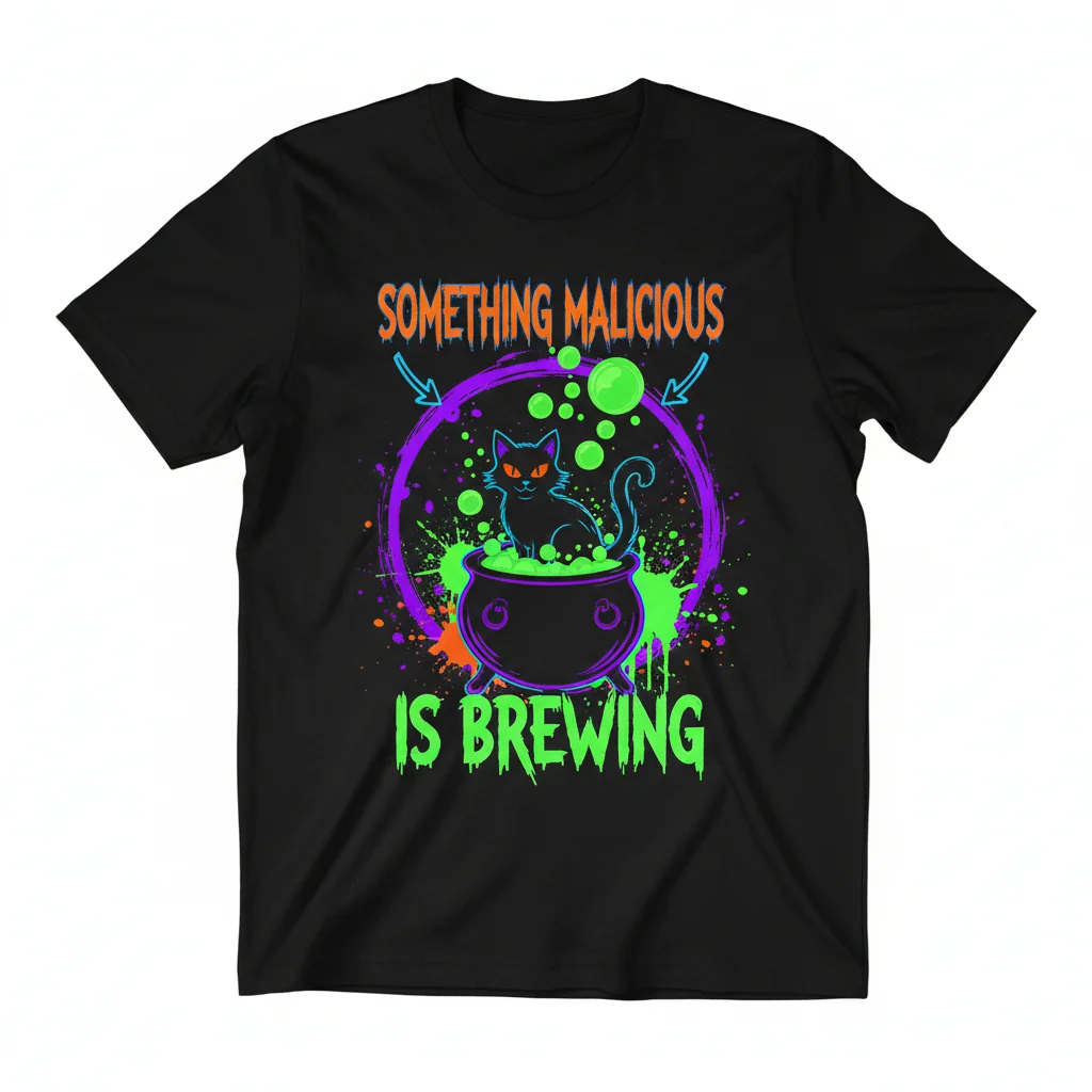 Something Malicious is Brewing Funny Cat Meme Premium Essential T-Shirt – Durable, Fade-Resistant & Perfect Fit