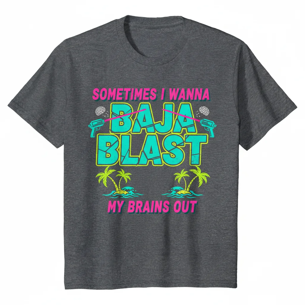 Sometimes I Wanna Baja Blast My Brains Out Shirt | Funny Meme Graphic Tee