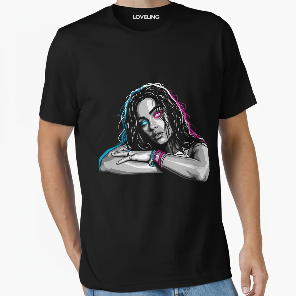 Camiseta Esencial Sommer Ray Blanco y Negro - Estilo Duradero y Cómodo