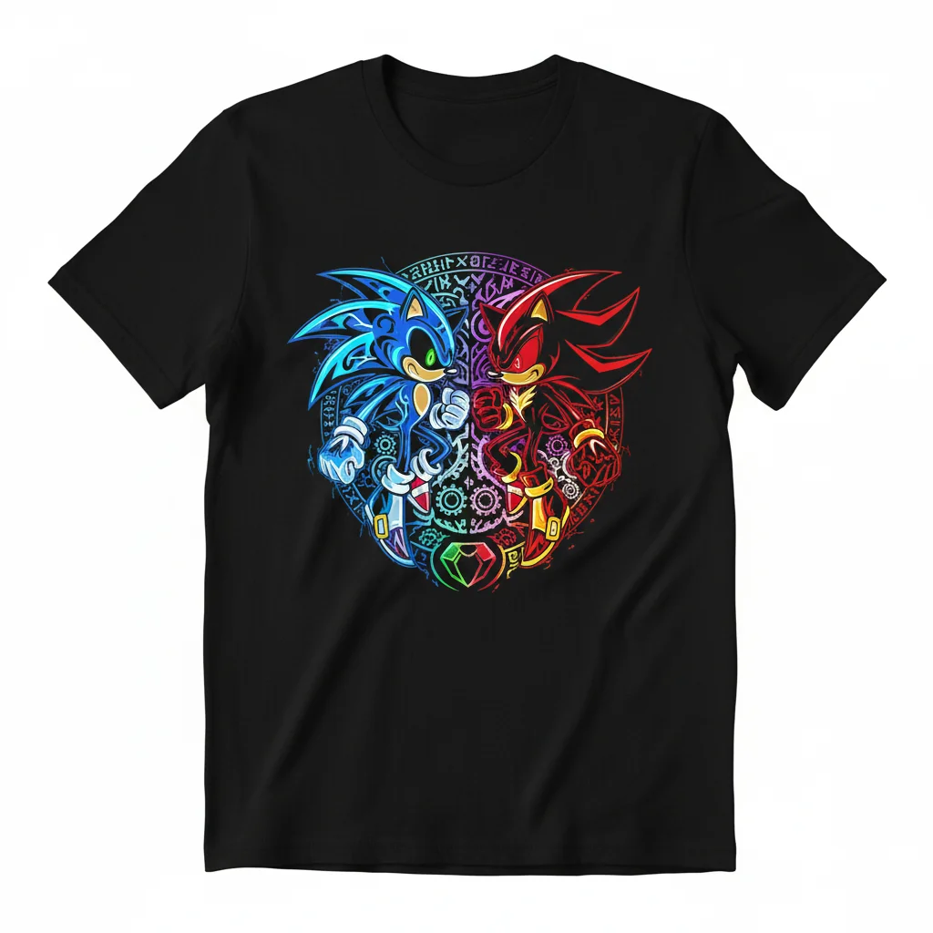 Sonic X Shadow Tribal T-Shirt – Men's Classic Cotton Tee