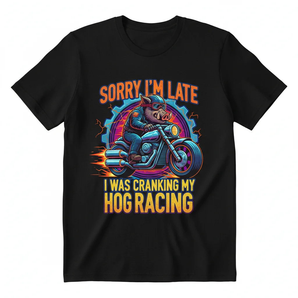 'Cranking My Hog' Premium Graphic Tee