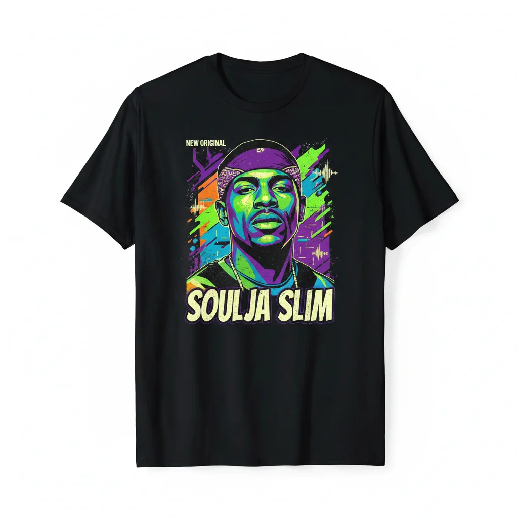 Soulja Slim Vintage Hip-Hop T-Shirt - Men's Heavyweight Black (Size S)