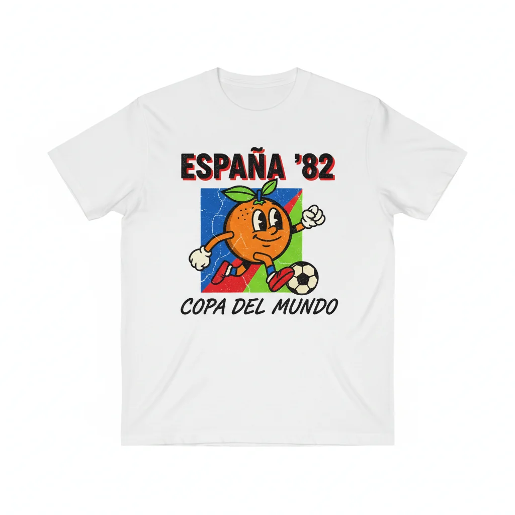 Naranjito Spain 82 World Cup T-Shirt | Vintage Football Mascot Tee