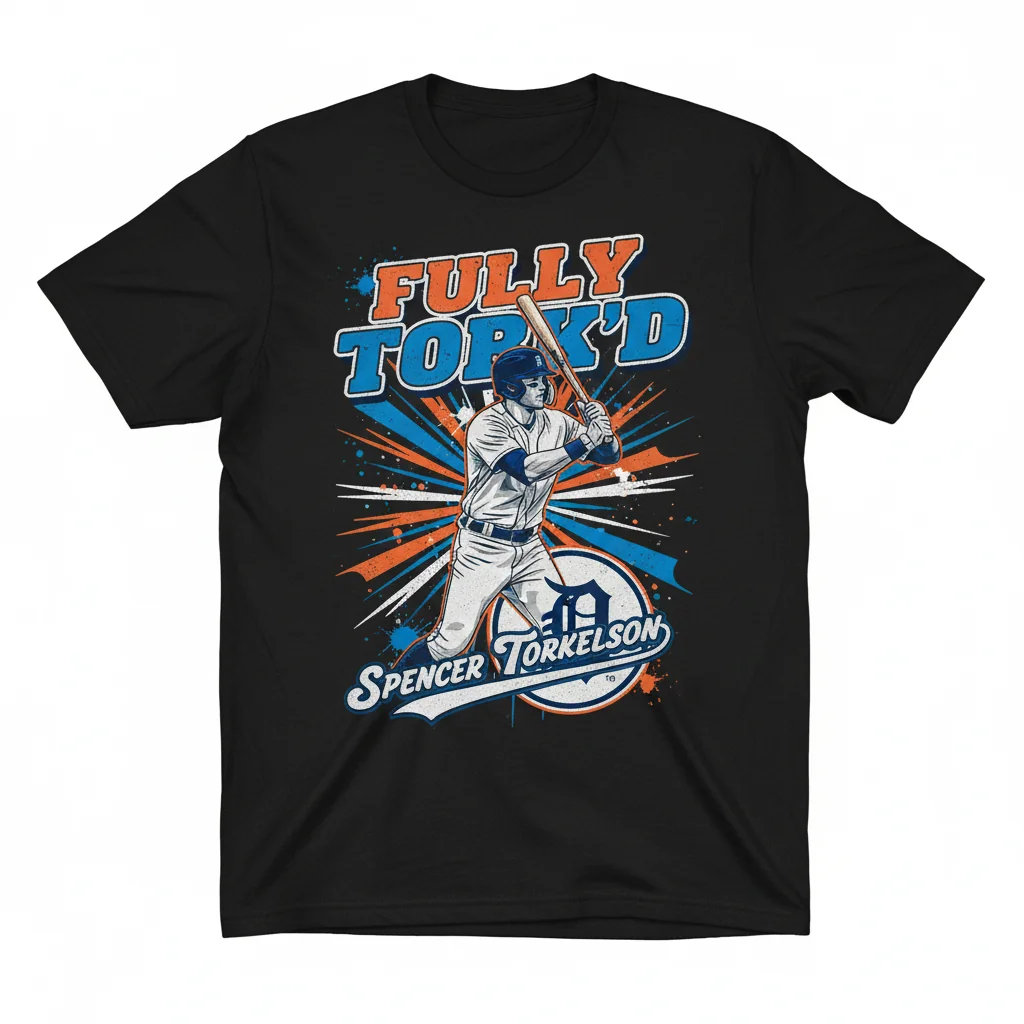 Spencer Torkelson Fully Tork'd Detroit Tigers MLB Fan Shirt - Ultra-Durable & Fade-Resistant