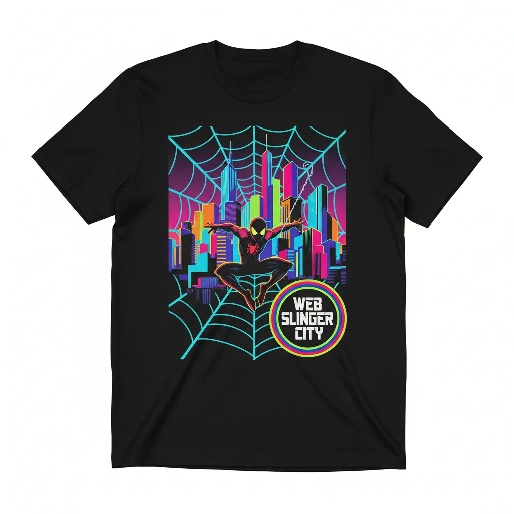 Spiderman City Skyline Tee: Everyday Heroism & Urban Artistry