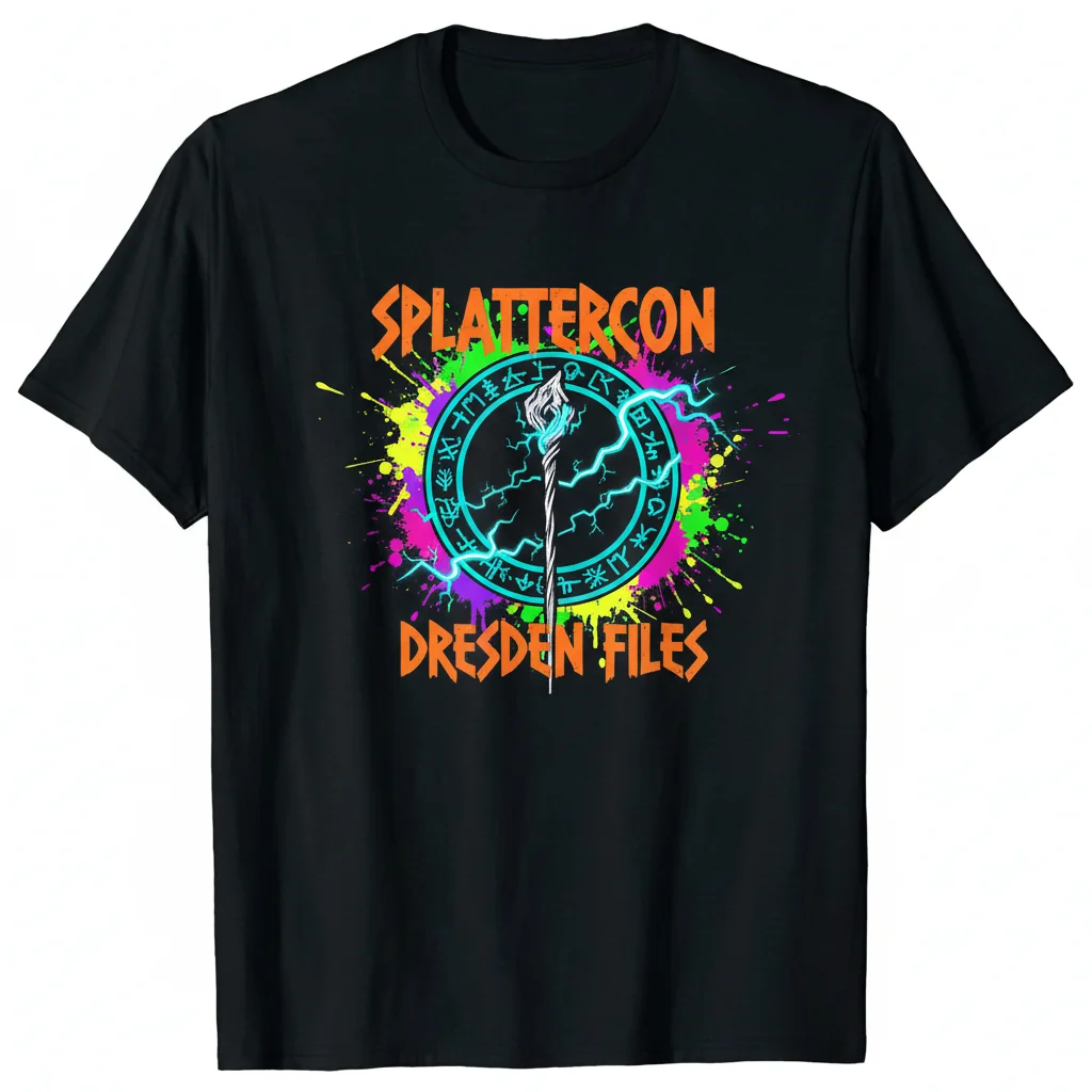 Dresden Files SplatterCon Men's Heavyweight T-Shirt - Black, Size S