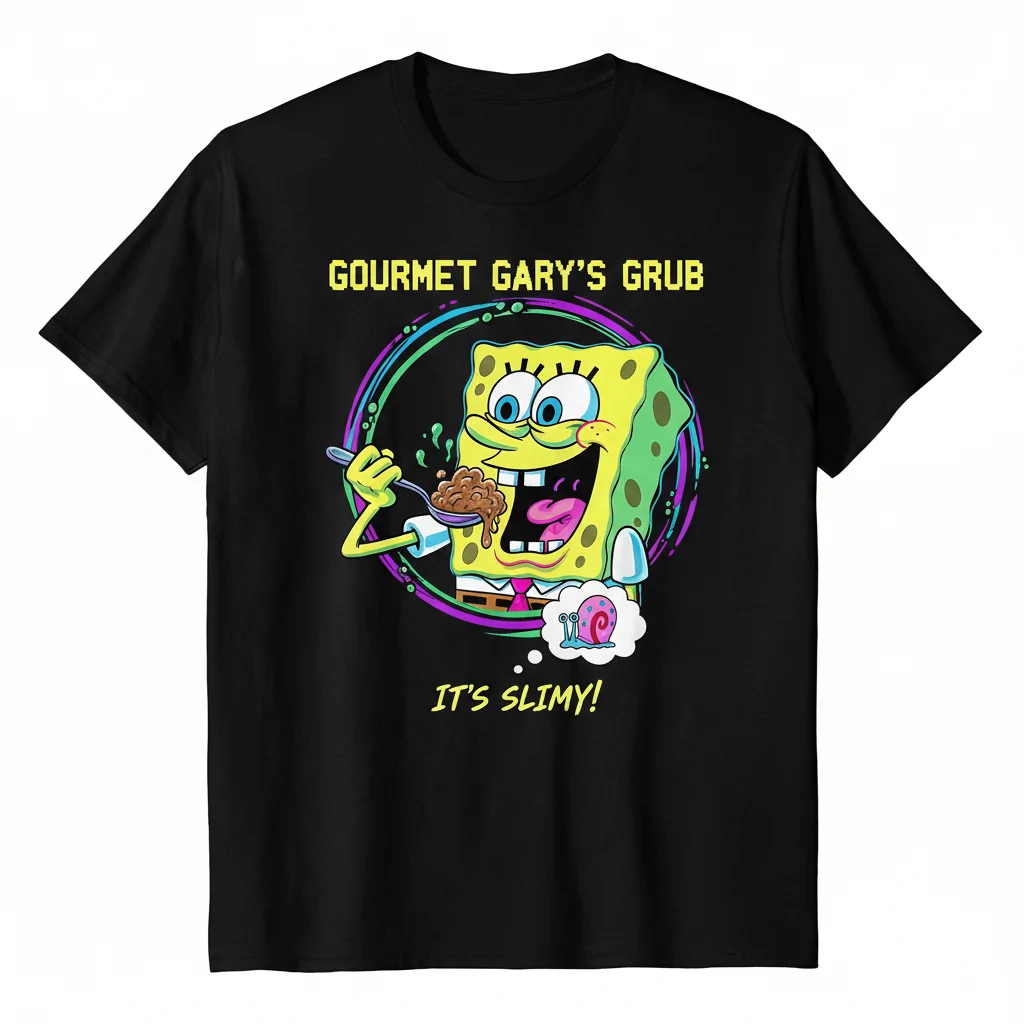 SpongeBob's Poetic Snail Snack: An Essential T-Shirt