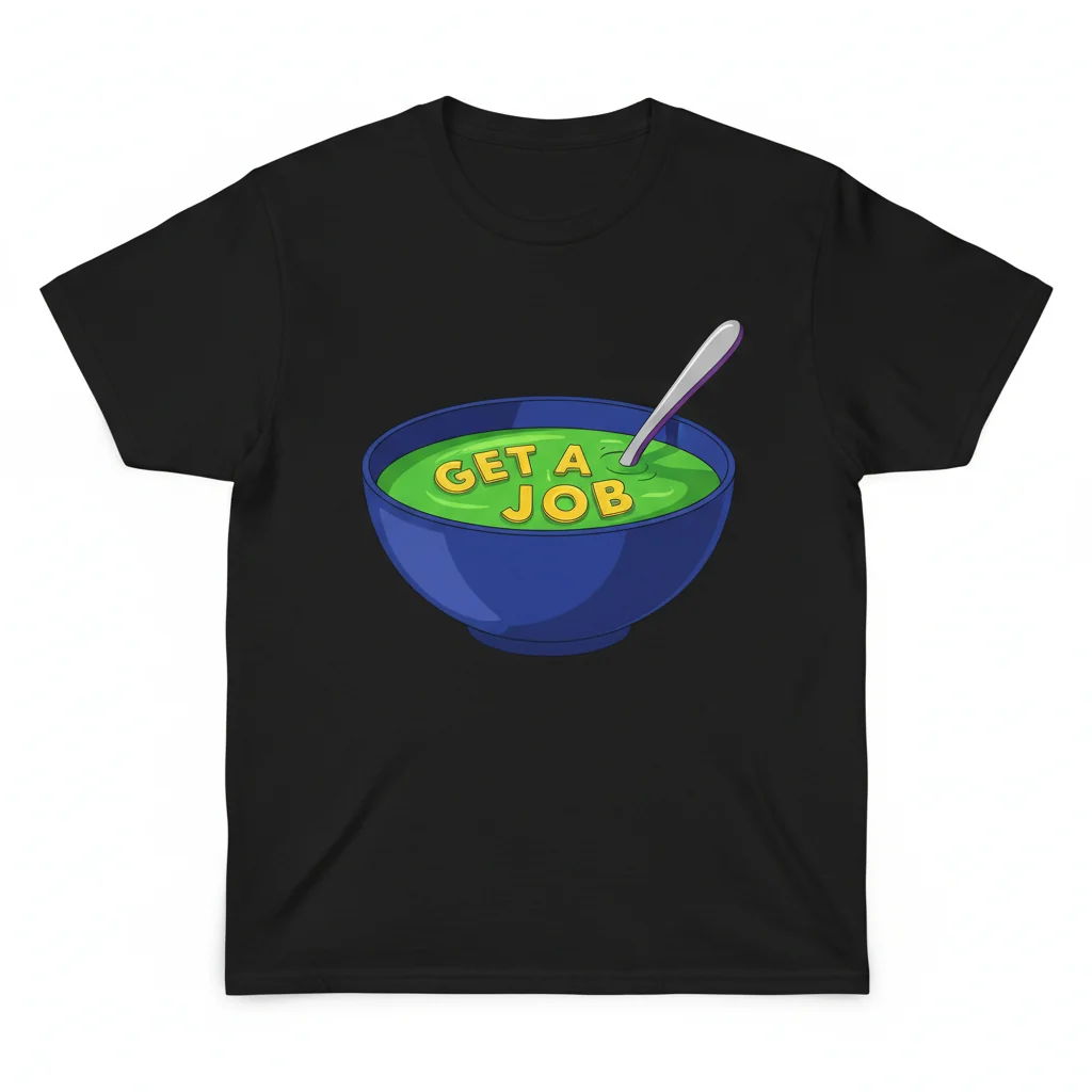 Spongebob "Get a Job" Soup Essential T-Shirt – Premium Cotton Graphic Tee