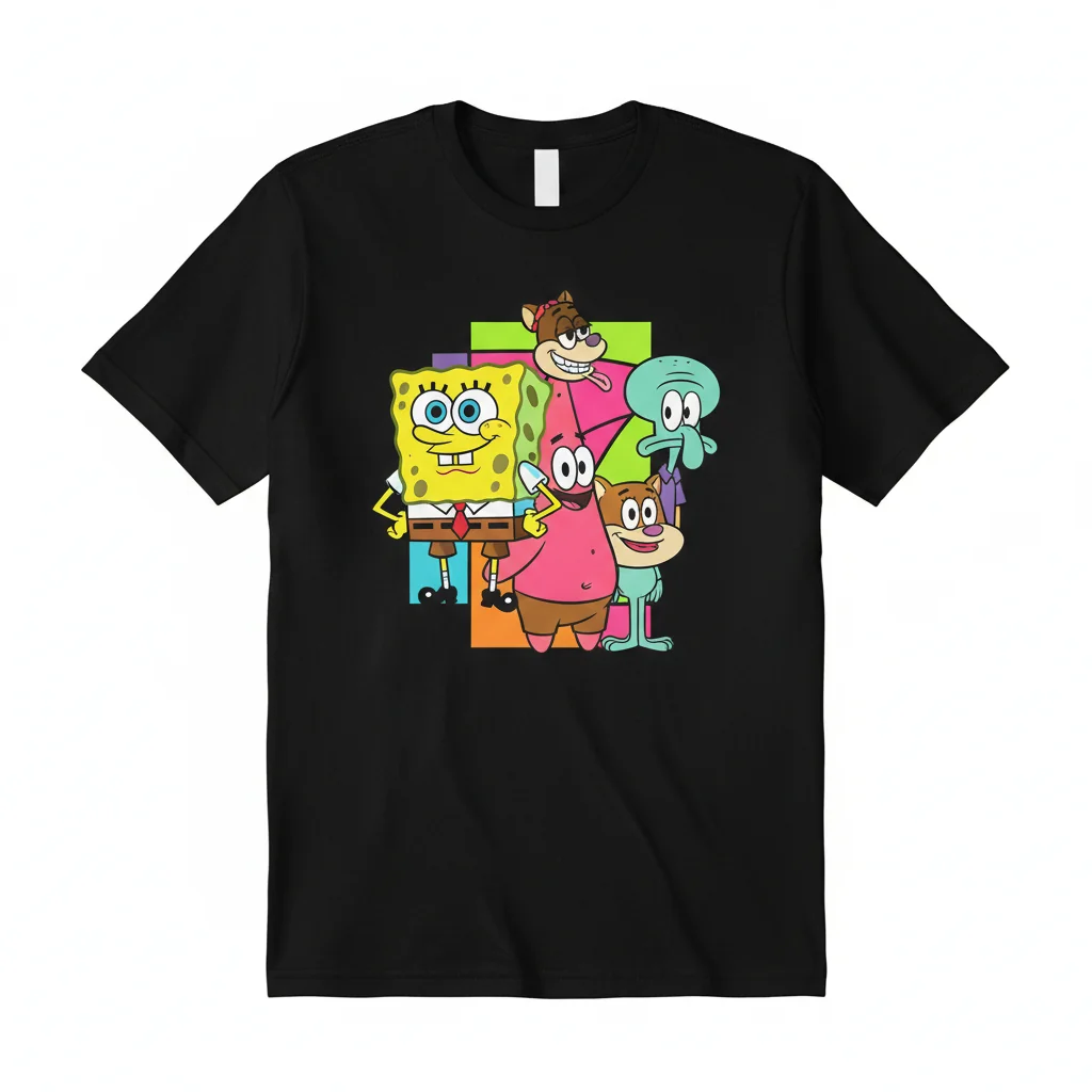 SpongeBob SquarePants Group Photo Essential T-Shirt – Official Apparel
