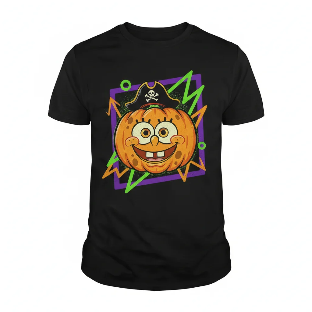 SpongeBob SquarePants Halloween Jack O' Lantern Essential T-Shirt - Unisex Adult Tee