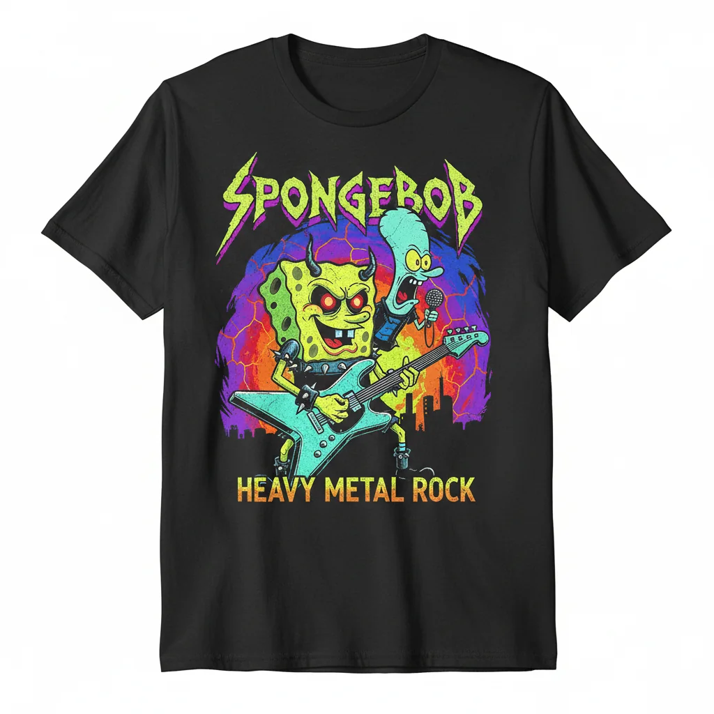 SpongeBob Heavy Metal Rock Tee