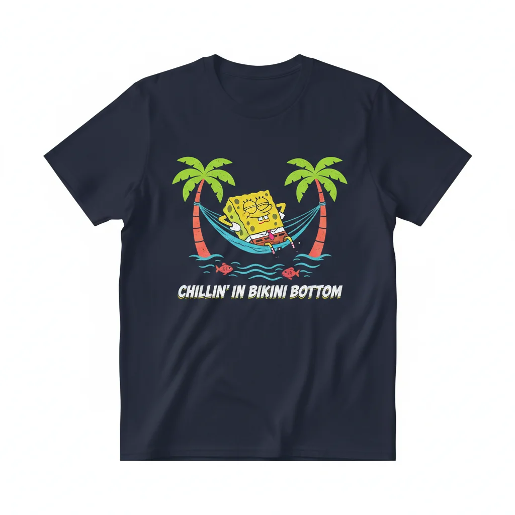 SpongeBob SquarePants "Relaxed Bob Chillin" – Your Go-To Essential T-Shirt