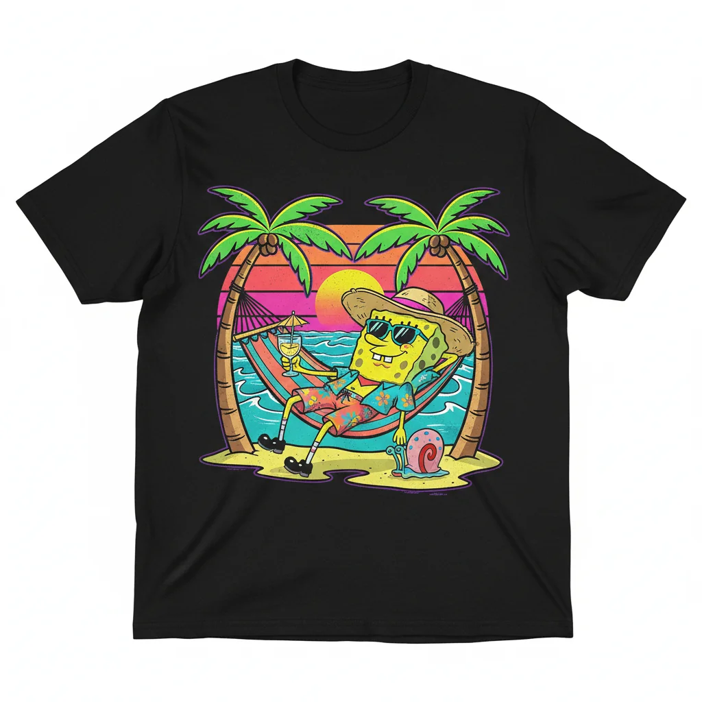 Relaxed SpongeBob SquarePants Essential T-Shirt – Durable, Pre-Shrunk Comfort