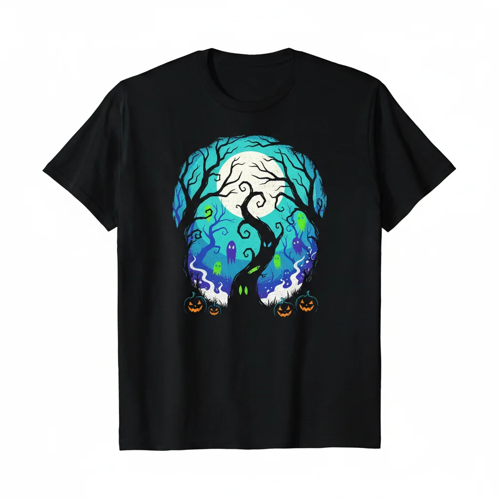 Spooky Woods T-Shirt - Premium Essential Cotton Tee for Men & Women