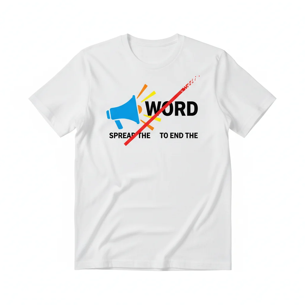 Durable "Spread The Word To End The Word" Unisex T-Shirt – Fade-Resistant & Comfortable