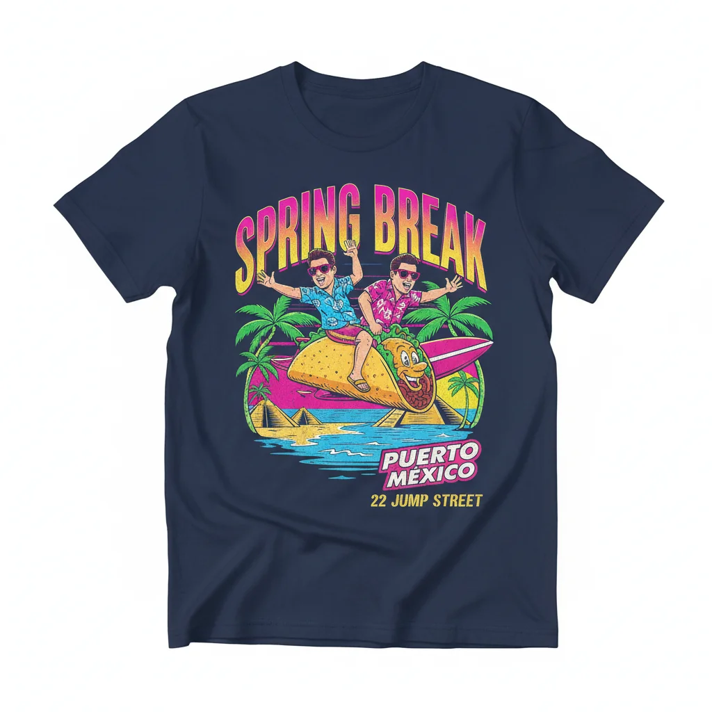 22 Jump Street Spring Break Puerto Mexico Movie Essential T-Shirt - Comfortable Cotton Tee