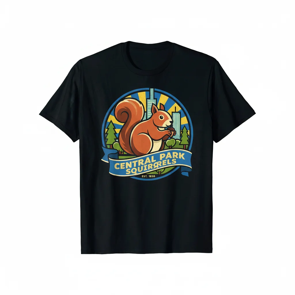 Central Park Squirrel Tee: Urban Nature Vibes