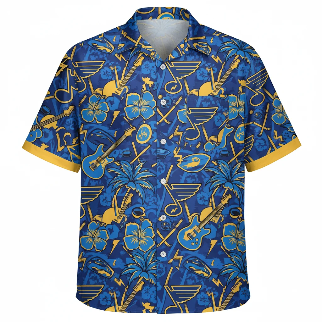 St. Louis Blues NHL Custom Hawaiian Shirt - Official Team Fan Apparel