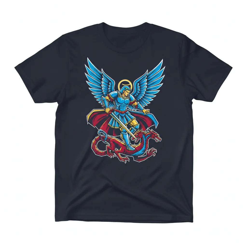 Archangel Michael Lineart | Luxe Essential Tee