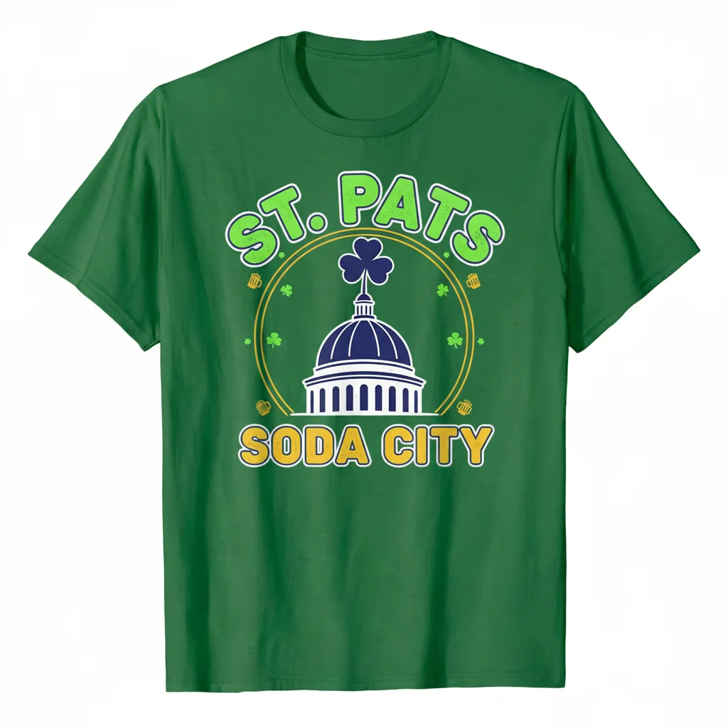 St. Pats in Soda City T-Shirt - Charlotte NC Irish Green Apparel