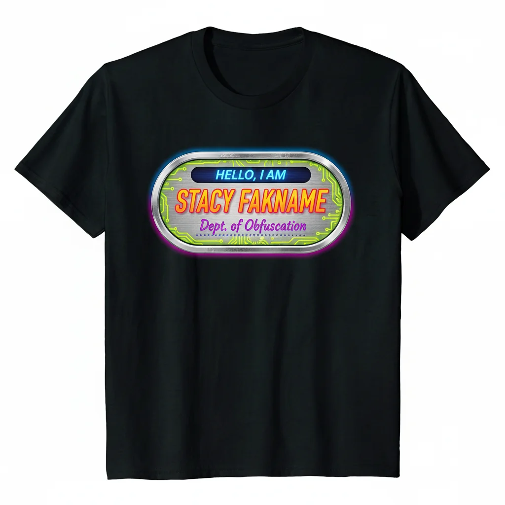 Stacy Fakename Nametag Premium Cotton T-Shirt | Essential Retail Fit Tee