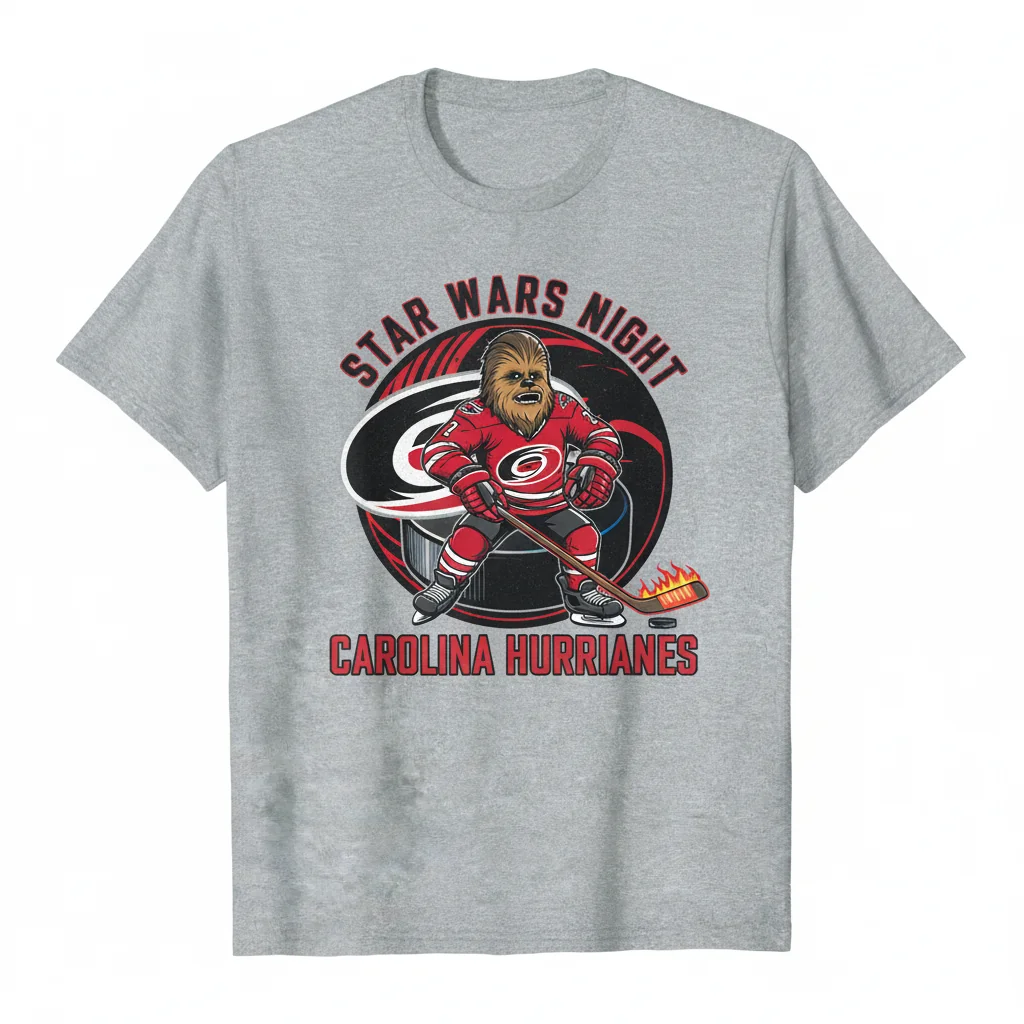 Star Wars Night Carolina Hurricanes Chewbacca Hockey Graphic Tee