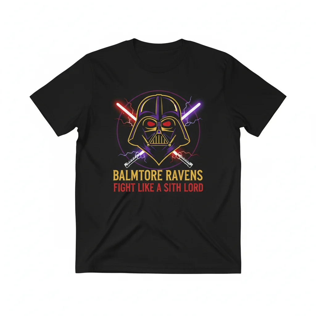 Star Wars Baltimore Ravens Sith Lord T-Shirt - Sci-Fi NFL Fan Apparel