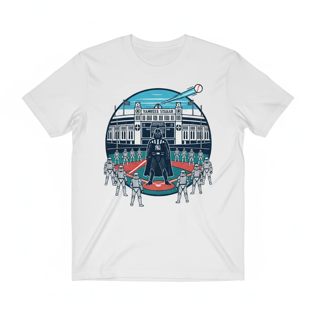 Star Wars Yankees Darth Vader Stormtroopers Yankee Stadium T-Shirt - Officially Licensed Fan Apparel