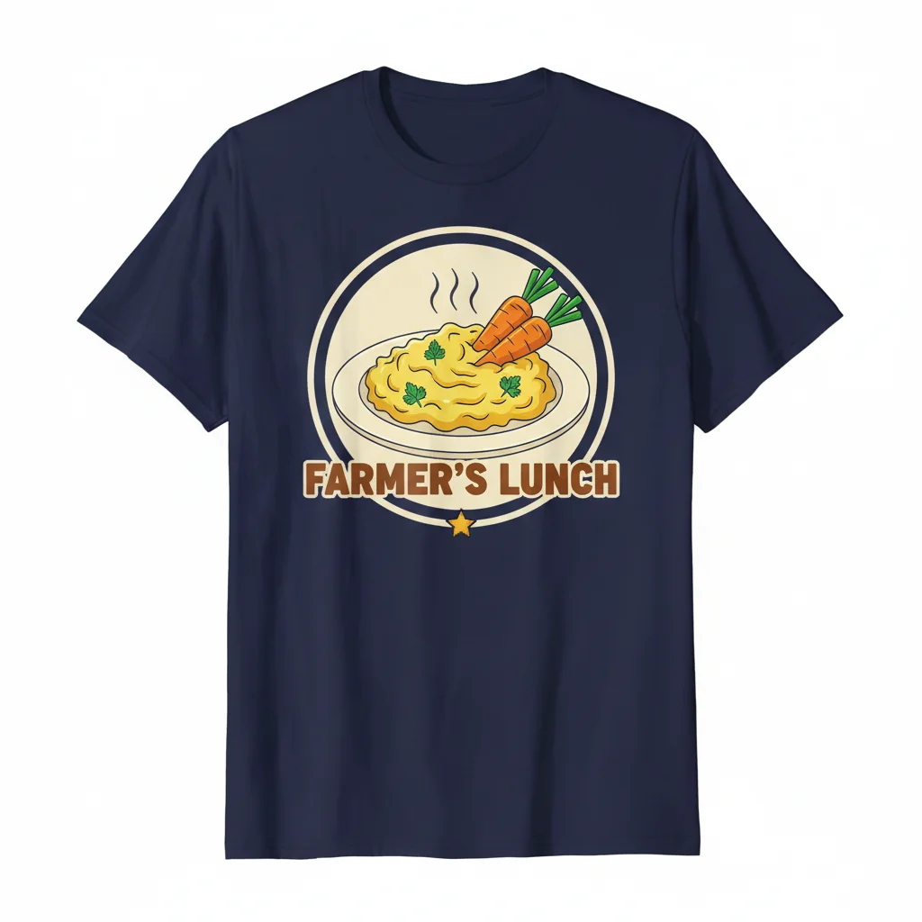 Stardew Valley Farmer's Lunch Essential Tee – Durable, Vibrant & Pre-Shrunk