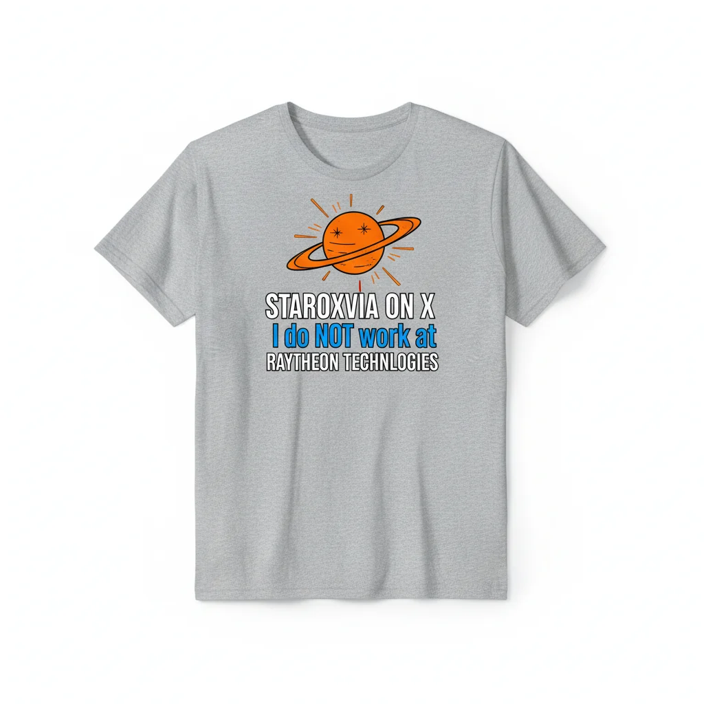 "I Do Not Work at Raytheon" Statement Tee | Original Art Apparel by Staroxvia