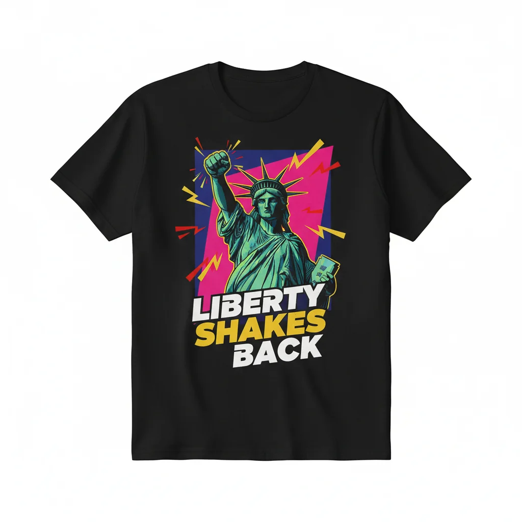 Statue of Liberty Shaking Her Fist: A Bold Statement Essential T-Shirt
