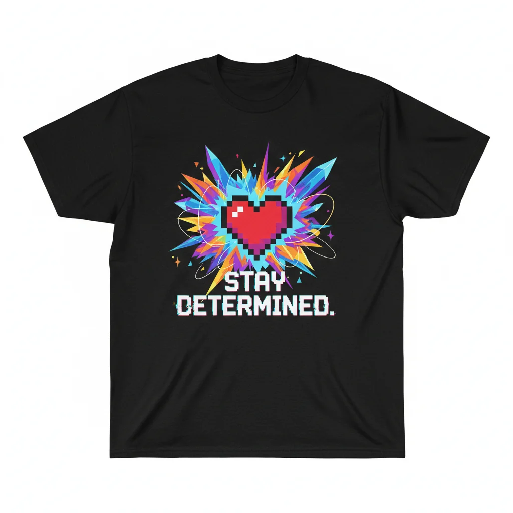 Stay Determined Tee: Undertale Vibe